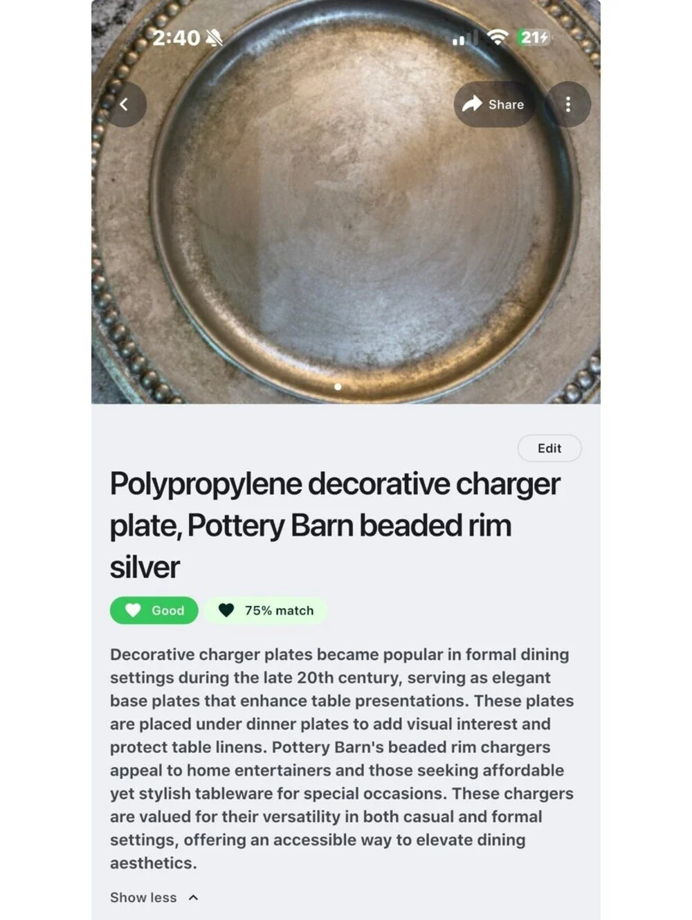 Pottery Barn this pottery